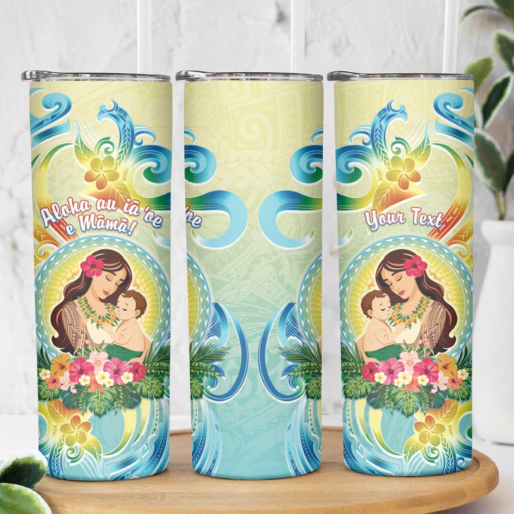 Personalised Hawaii Mother's Day Skinny Tumbler I Love You Mom