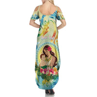 Personalised Hawaii Mother's Day Summer Maxi Dress I Love You Mom