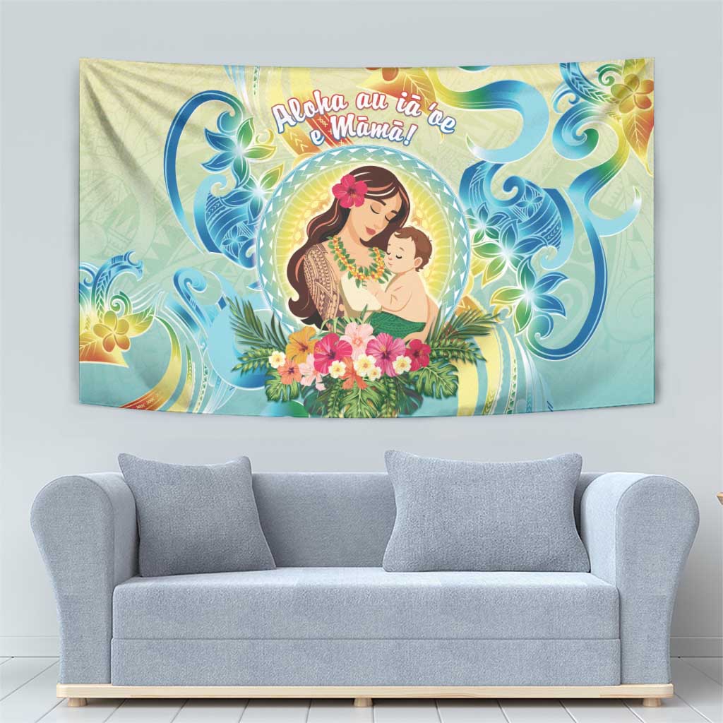 Hawaii Mother's Day Tapestry I Love You Mom
