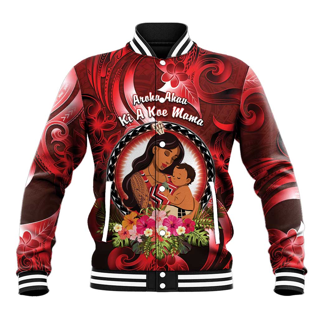 Personalised New Zealand Mother's Day Baseball Jacket I Love You Mom