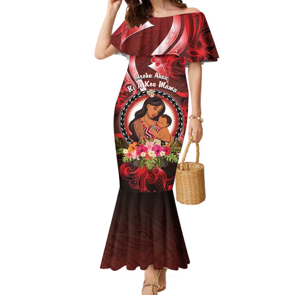 Personalised New Zealand Mother's Day Family Matching Mermaid Dress and Hawaiian Shirt I Love You Mom