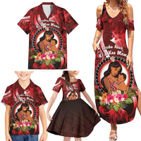 Personalised New Zealand Mother's Day Family Matching Summer Maxi Dress and Hawaiian Shirt I Love You Mom
