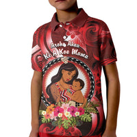 Personalised New Zealand Mother's Day Kid Polo Shirt I Love You Mom