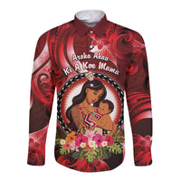 Personalised New Zealand Mother's Day Long Sleeve Button Shirt I Love You Mom
