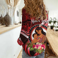 Personalised New Zealand Mother's Day Women Casual Shirt I Love You Mom