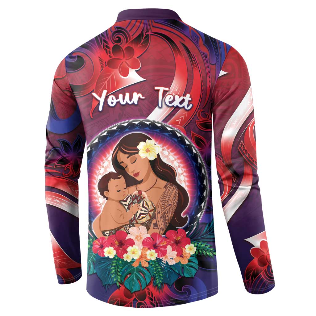 Personalised Samoa Mother's Day Button Sweatshirt I Love You Mom