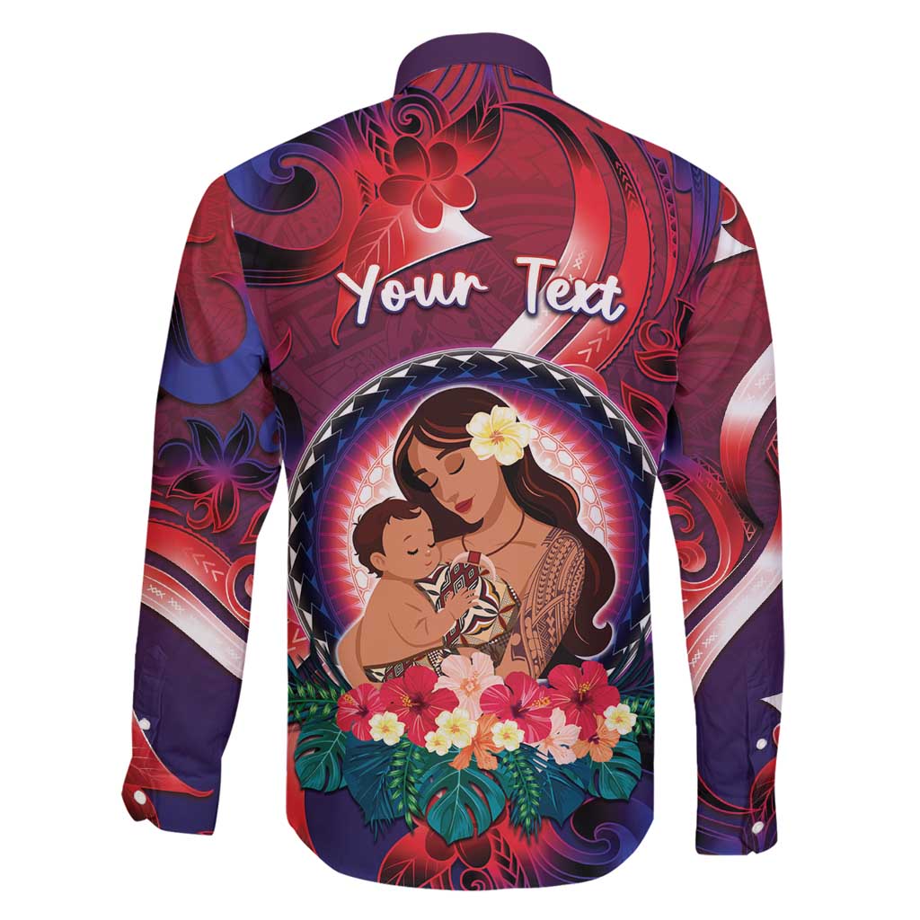 Personalised Samoa Mother's Day Family Matching Mermaid Dress and Hawaiian Shirt I Love You Mom