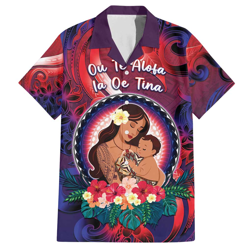 Personalised Samoa Mother's Day Family Matching Summer Maxi Dress and Hawaiian Shirt I Love You Mom