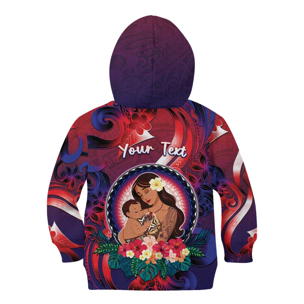 Personalised Samoa Mother's Day Kid Hoodie I Love You Mom