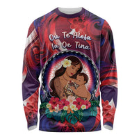 Personalised Samoa Mother's Day Long Sleeve Shirt I Love You Mom