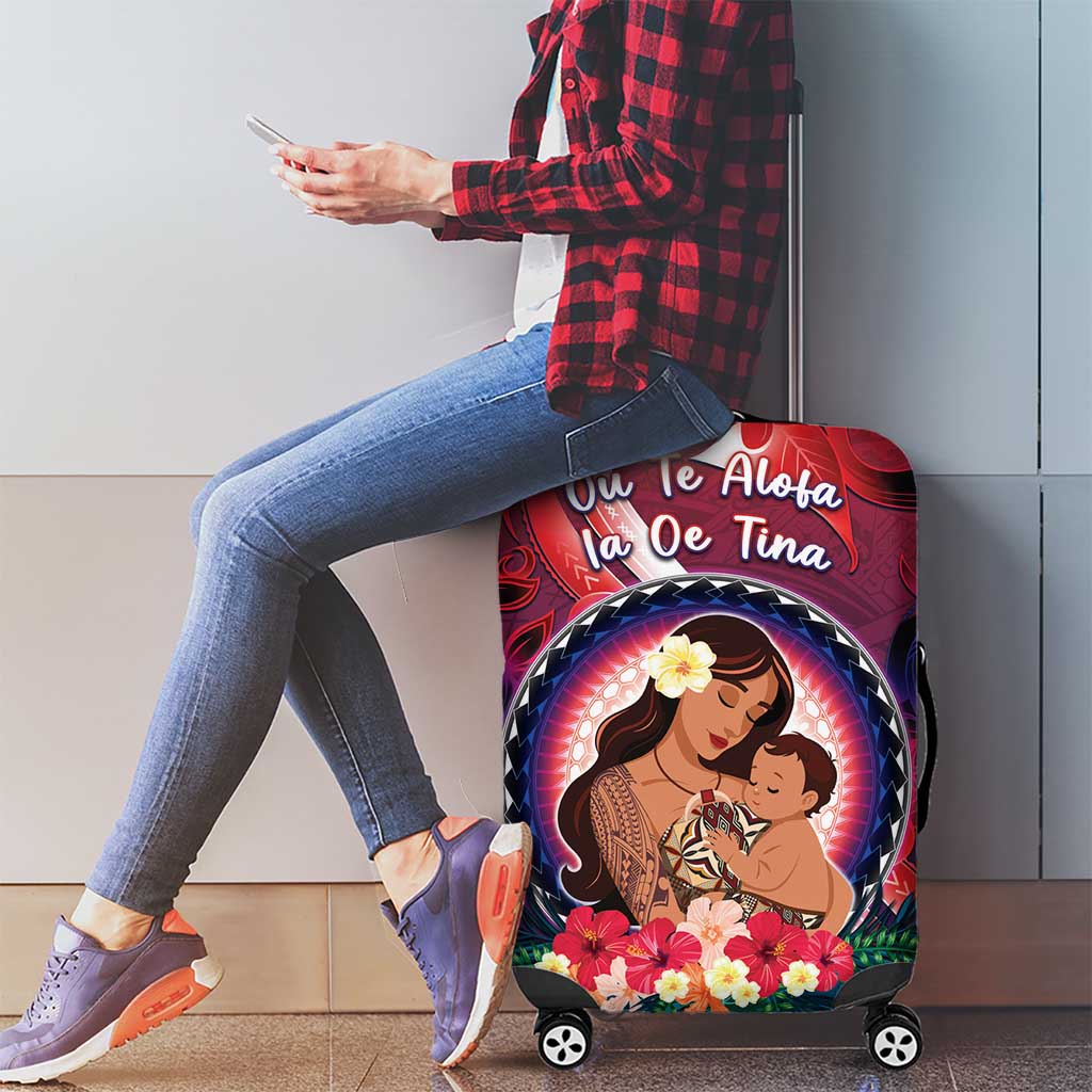 Samoa Mother's Day Luggage Cover I Love You Mom
