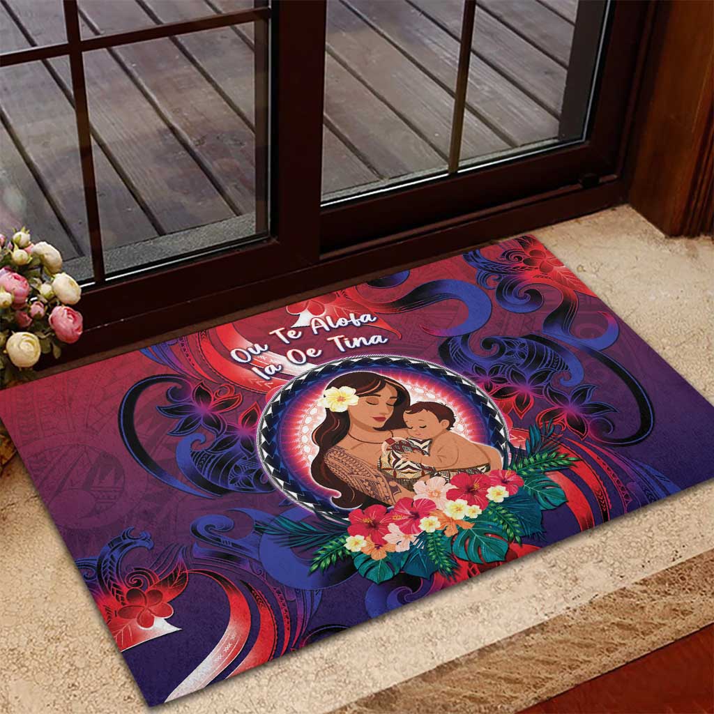 Samoa Mother's Day Rubber Doormat I Love You Mom