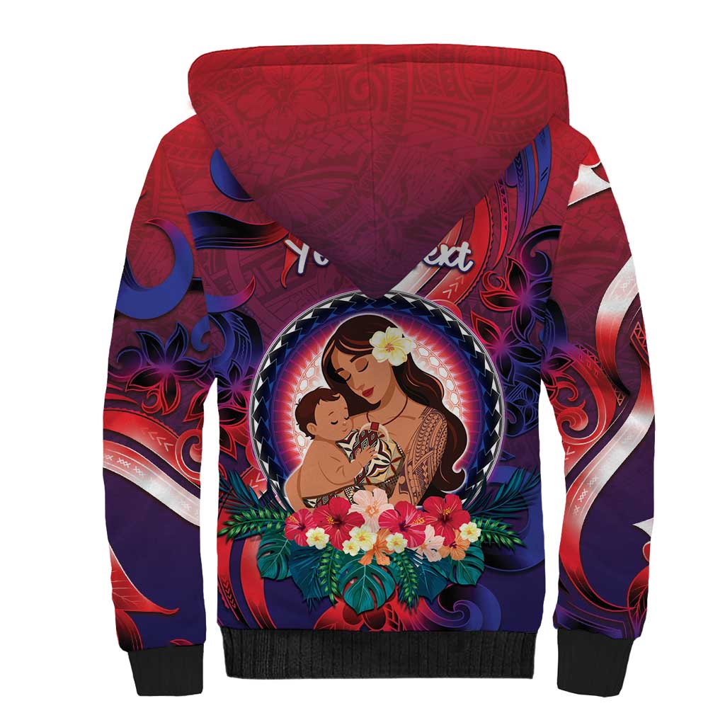 Personalised Samoa Mother's Day Sherpa Hoodie I Love You Mom