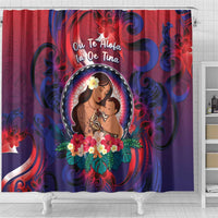 Samoa Mother's Day Shower Curtain I Love You Mom