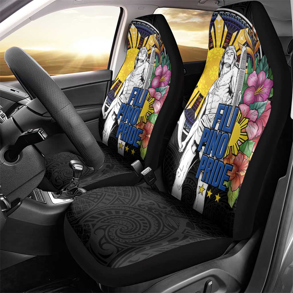 Filipinos Lapu-Lapu Hero Philippines Car Seat Cover Hibiscus Flowers Style