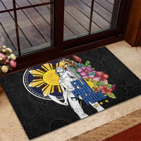 Filipinos Lapu-Lapu Hero Philippines Rubber Doormat Hibiscus Flowers Style