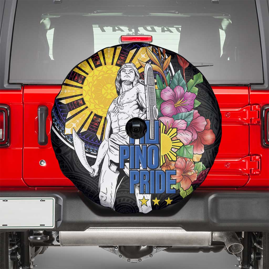Filipinos Lapu-Lapu Hero Philippines Spare Tire Cover Hibiscus Flowers Style