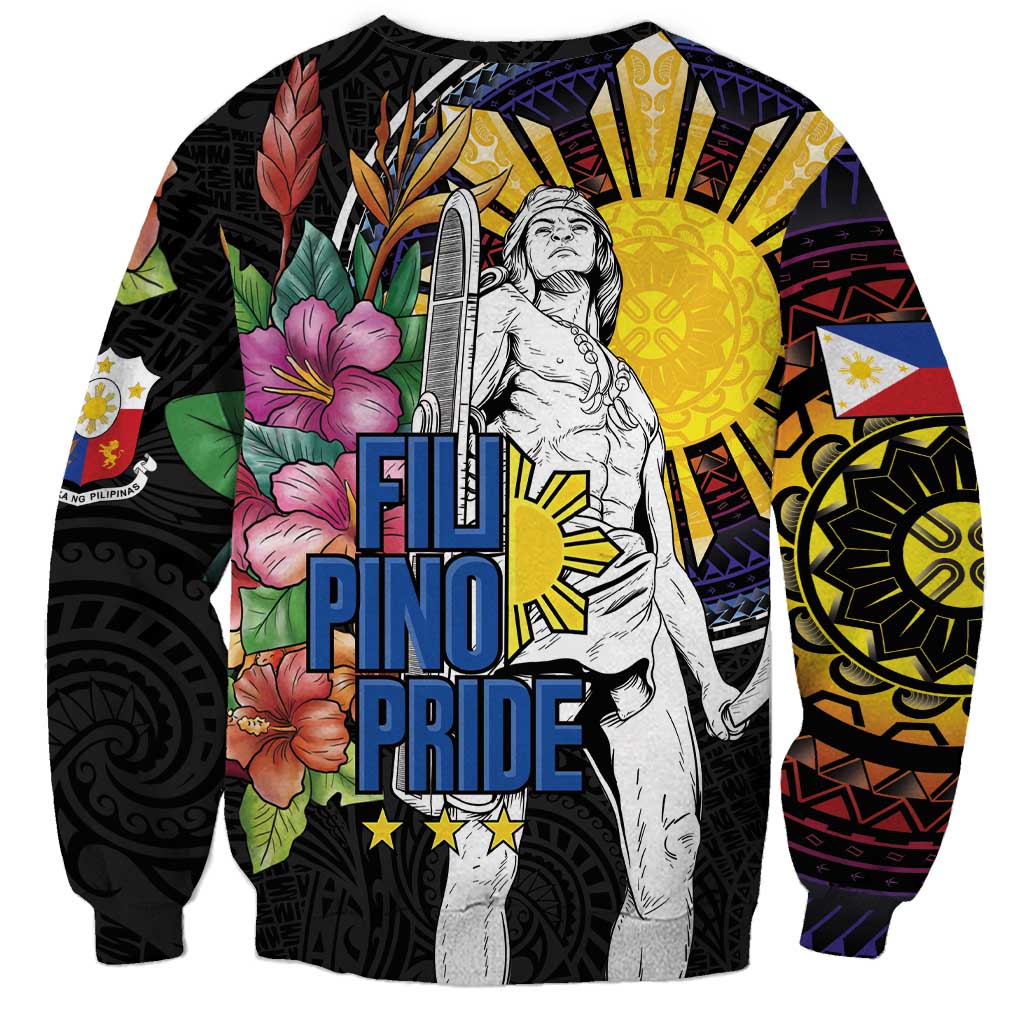 Filipinos Lapu-Lapu Hero Philippines Sweatshirt Hibiscus Flowers Style