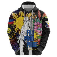 Filipinos Lapu-Lapu Hero Philippines Zip Hoodie Hibiscus Flowers Style