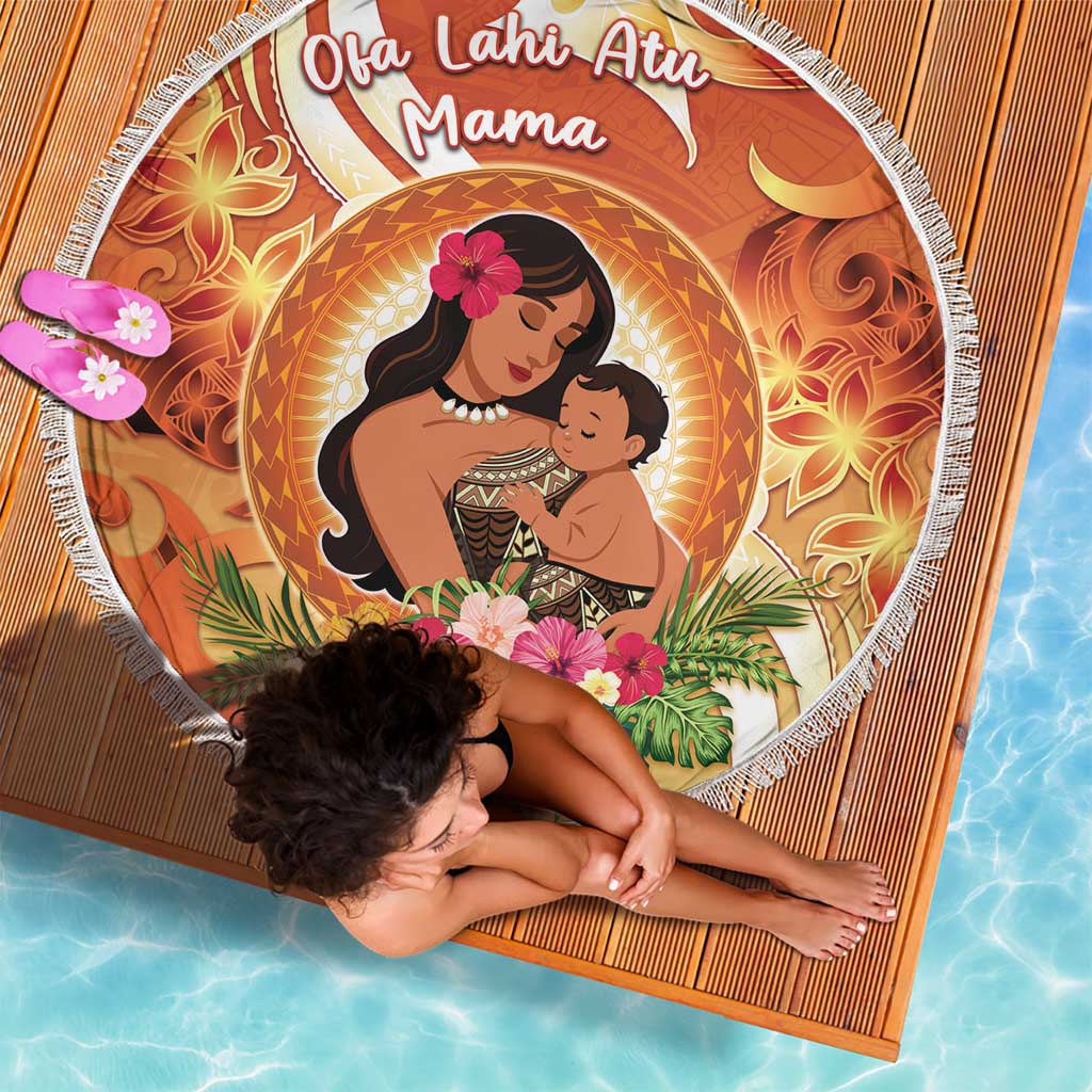 Tonga Mother's Day Beach Blanket I Love You Mom