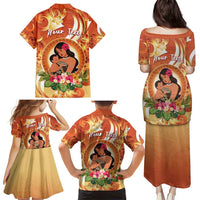 Personalised Tonga Mother's Day Family Matching Puletasi and Hawaiian Shirt I Love You Mom DT04 - Polynesian Pride
