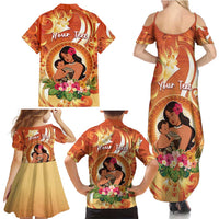 Personalised Tonga Mother's Day Family Matching Summer Maxi Dress and Hawaiian Shirt I Love You Mom DT04 - Polynesian Pride