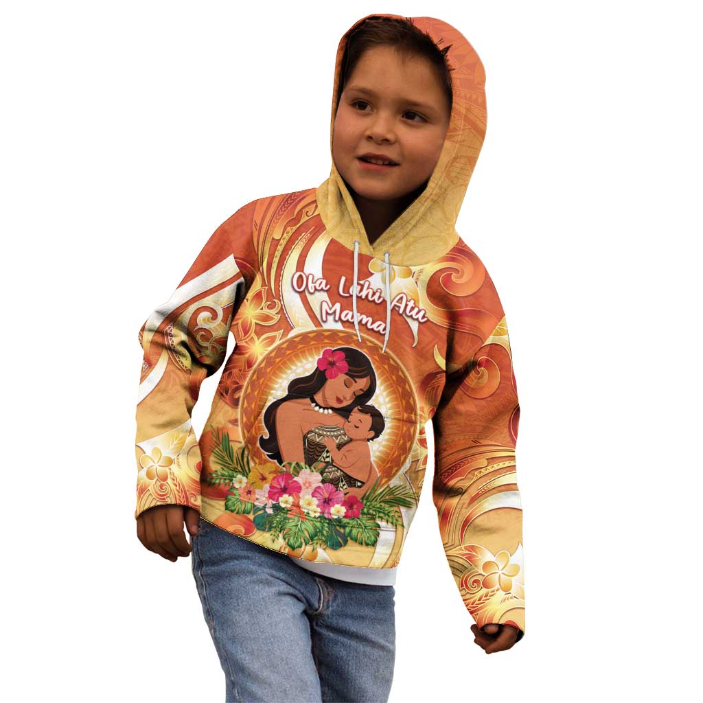 Personalised Tonga Mother's Day Kid Hoodie I Love You Mom