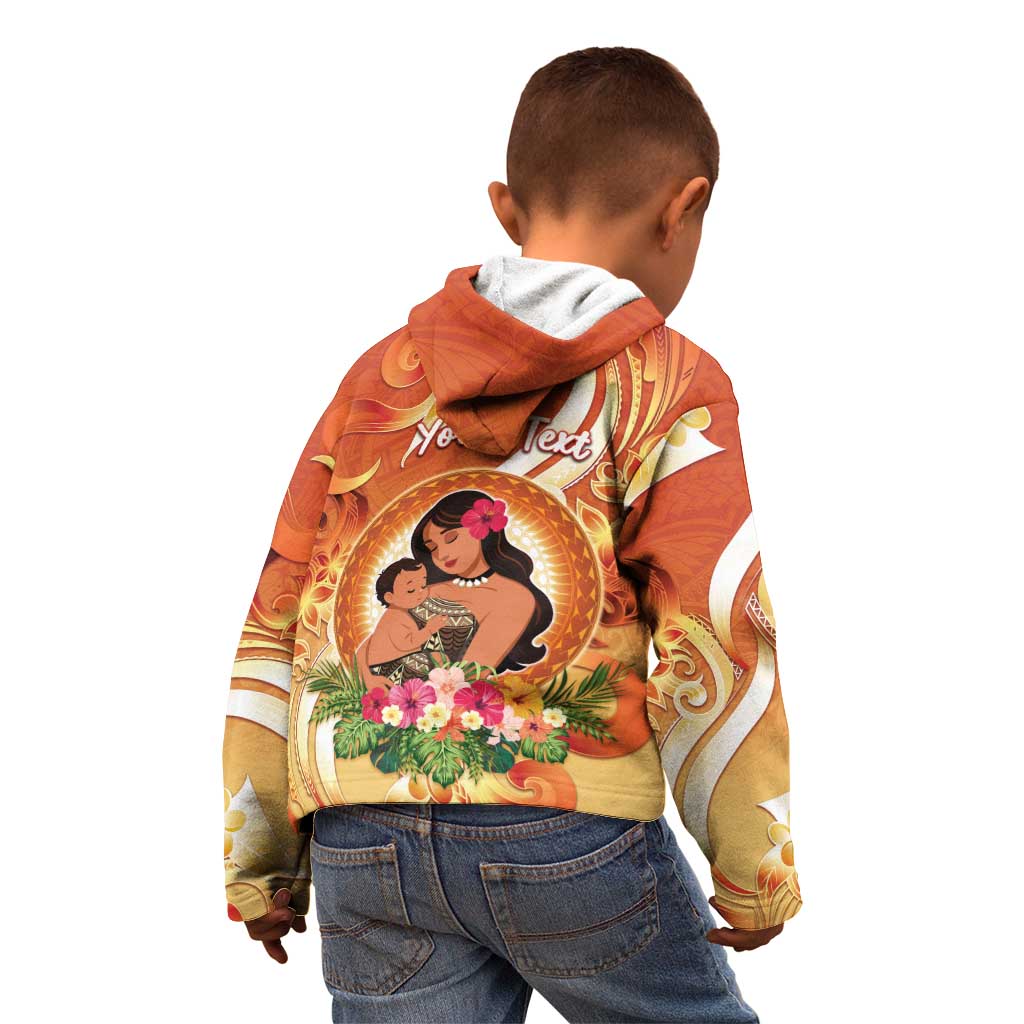Personalised Tonga Mother's Day Kid Hoodie I Love You Mom