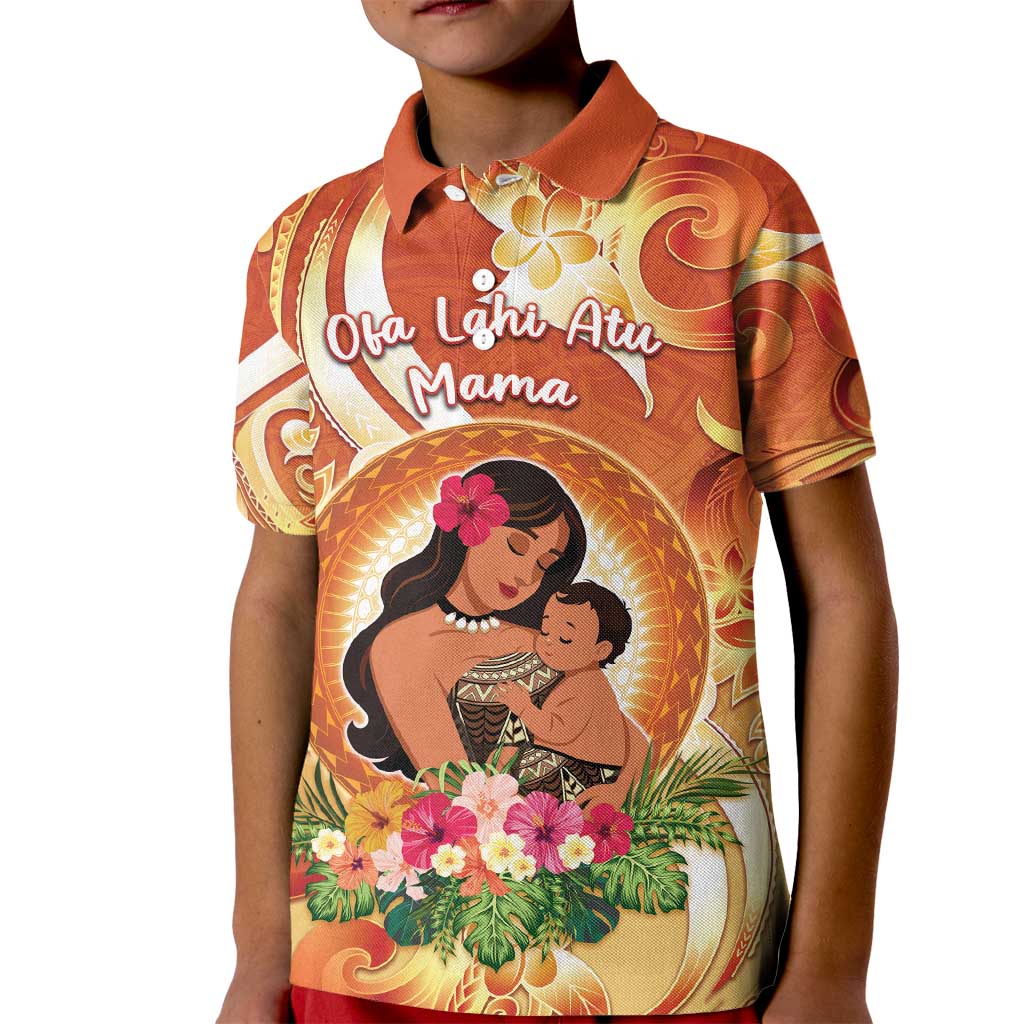 Personalised Tonga Mother's Day Kid Polo Shirt I Love You Mom