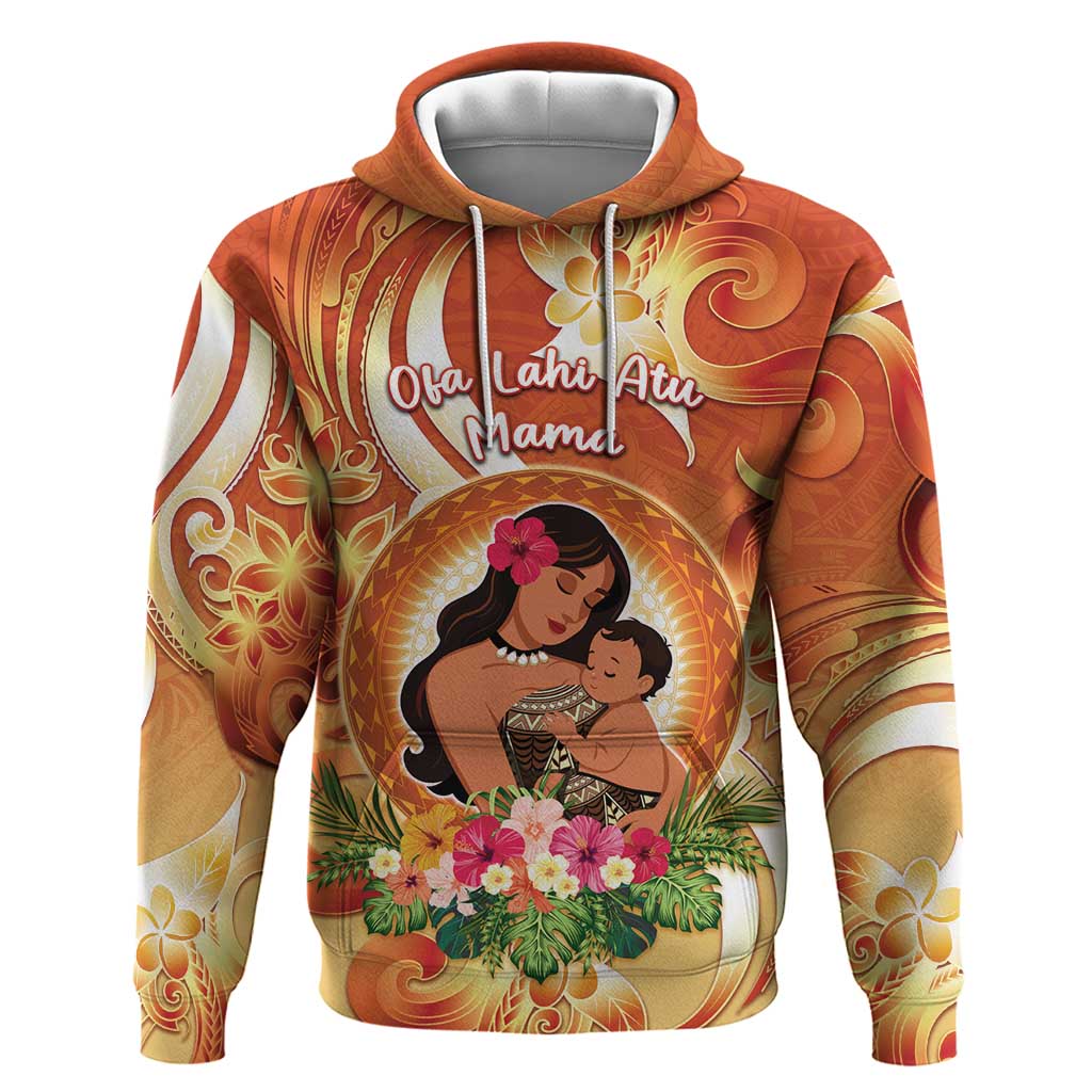 Personalised Tonga Mother's Day Zip Hoodie I Love You Mom