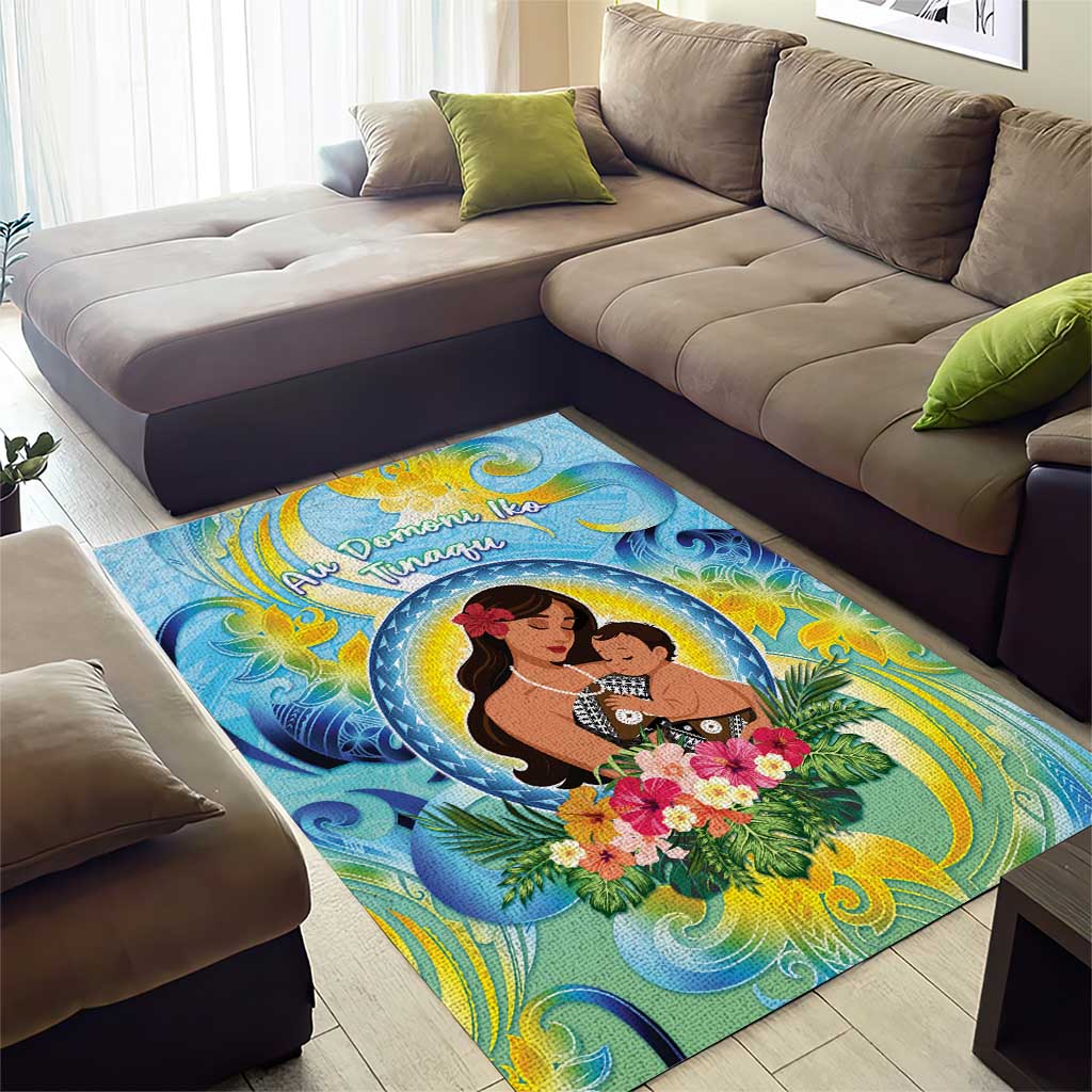 Fiji Mother's Day Area Rug I Love You Mom