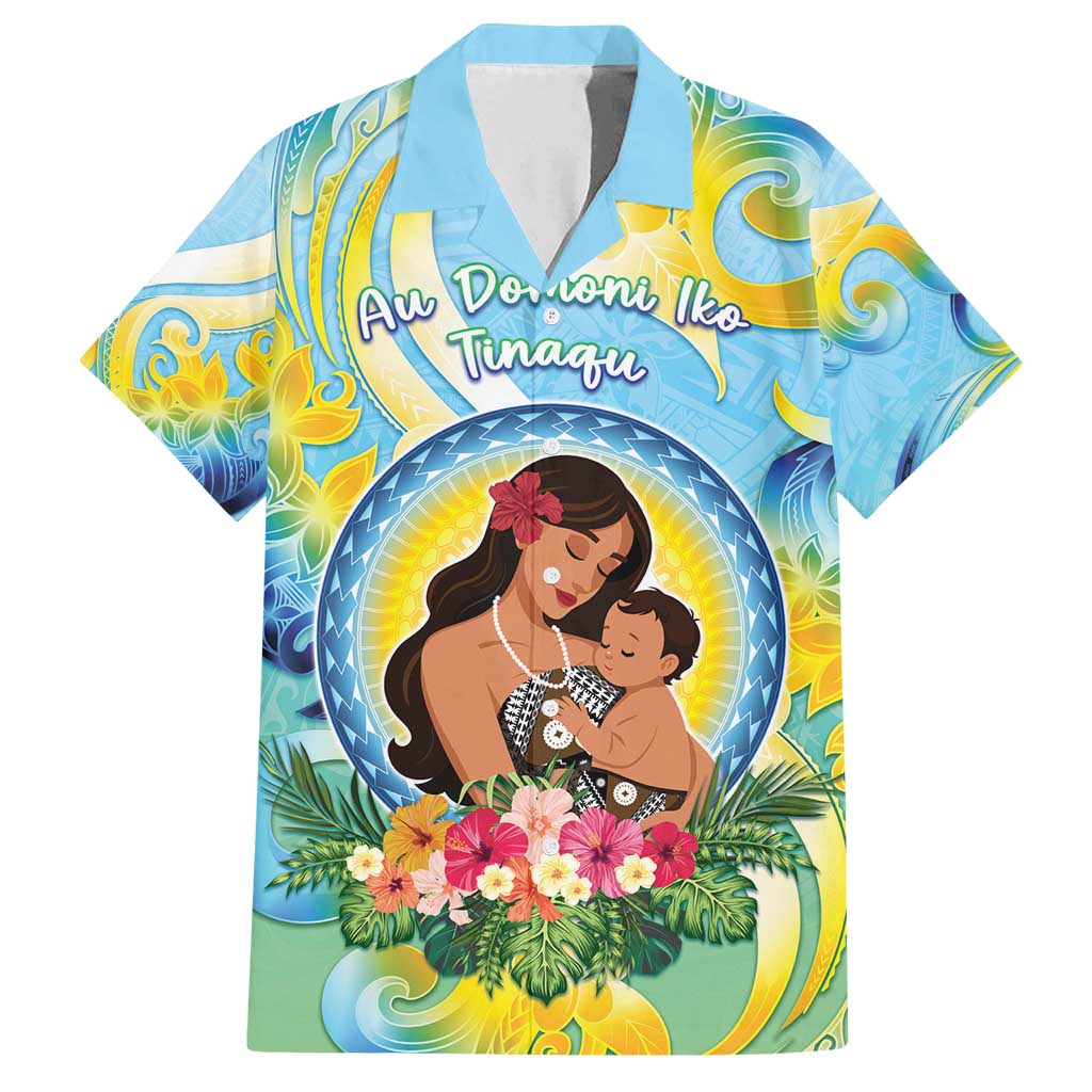 Personalised Fiji Mother's Day Family Matching Puletasi and Hawaiian Shirt I Love You Mom