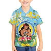 Personalised Fiji Mother's Day Family Matching Tank Maxi Dress and Hawaiian Shirt I Love You Mom