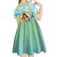 Personalised Fiji Mother's Day Kid Short Sleeve Dress I Love You Mom