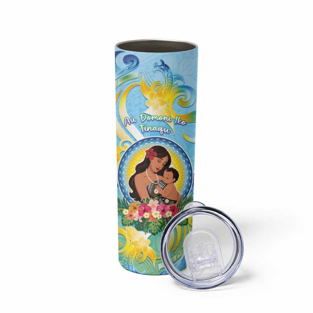 Personalised Fiji Mother's Day Skinny Tumbler I Love You Mom DT04 - Polynesian Pride