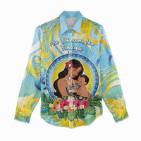 Personalised Fiji Mother's Day Women Casual Shirt I Love You Mom DT04 - Polynesian Pride