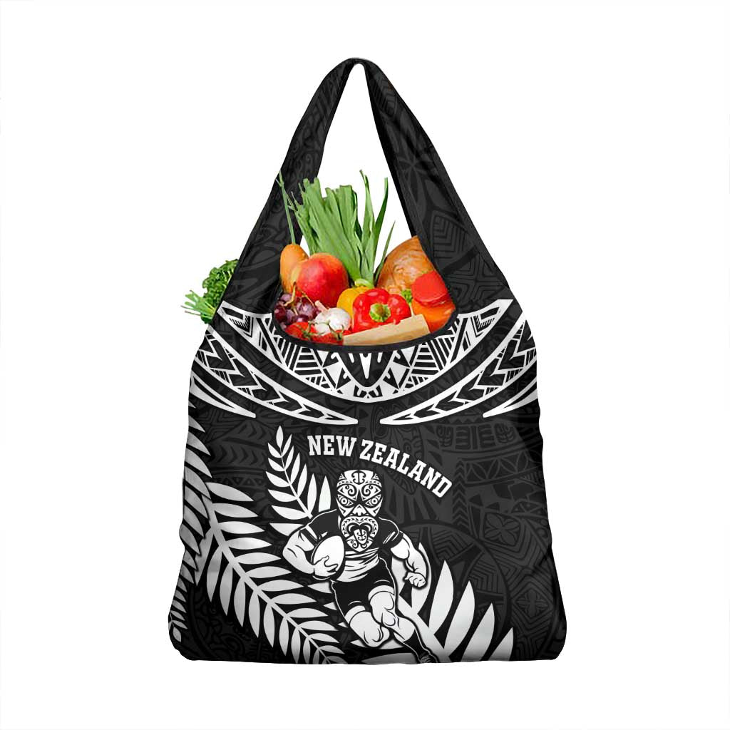 New Zealand Rugby Grocery Bag Silver Fern Maori Pattern