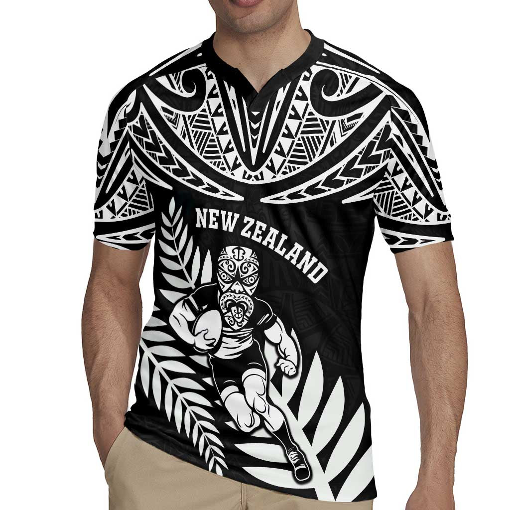 Custom New Zealand Rugby Rugby Jersey Silver Fern Maori Pattern