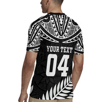 Custom New Zealand Rugby Rugby Jersey Silver Fern Maori Pattern