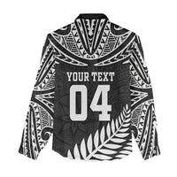 Custom New Zealand Rugby Women Casual Shirt Silver Fern Maori Pattern