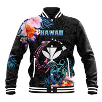 Personalised Hawaii Baseball Jacket Kanaka Maoli With Fish Hook