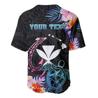 Personalised Hawaii Baseball Jersey Kanaka Maoli With Fish Hook