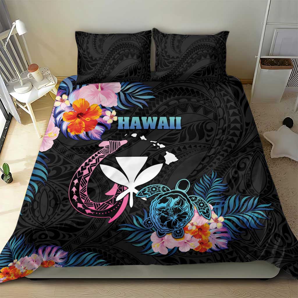 Hawaii Bedding Set Kanaka Maoli With Fish Hook