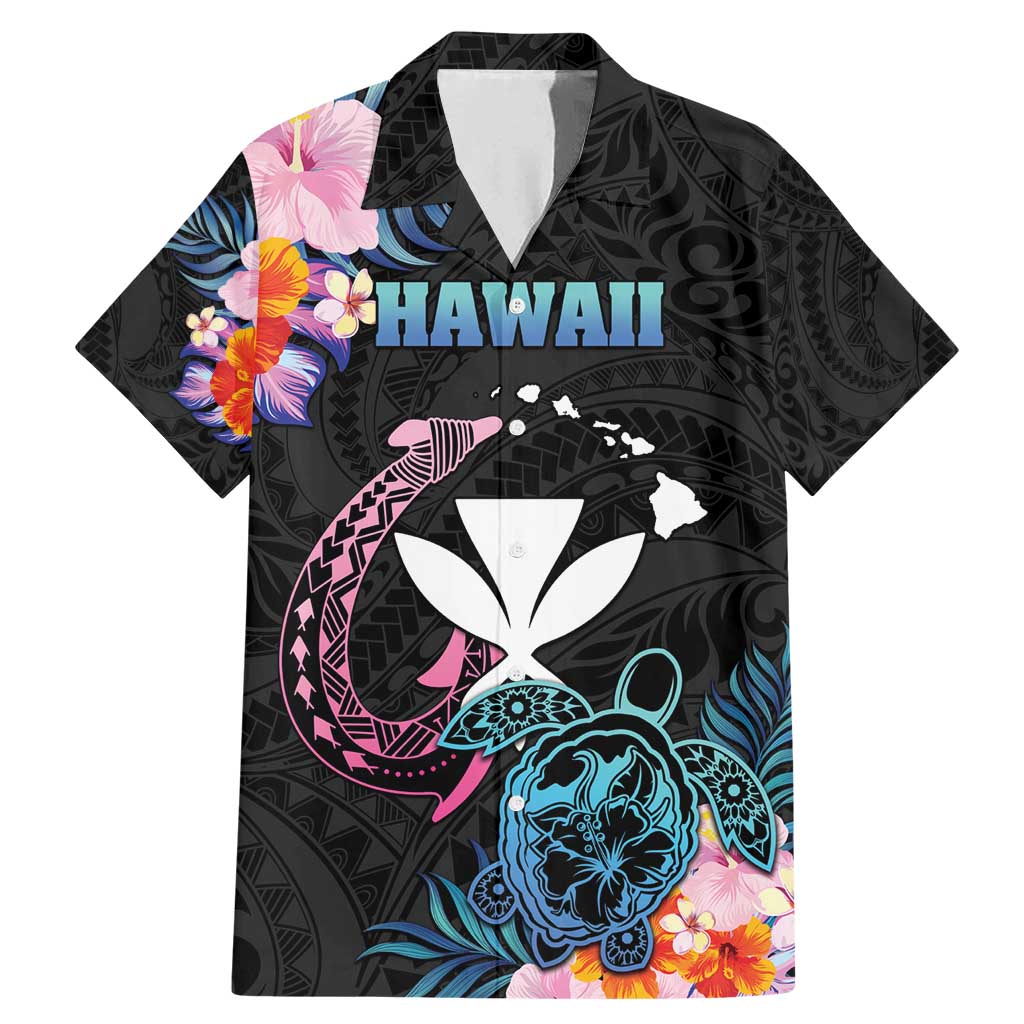 Personalised Hawaii Family Matching Mermaid Dress and Hawaiian Shirt Kanaka Maoli With Fish Hook