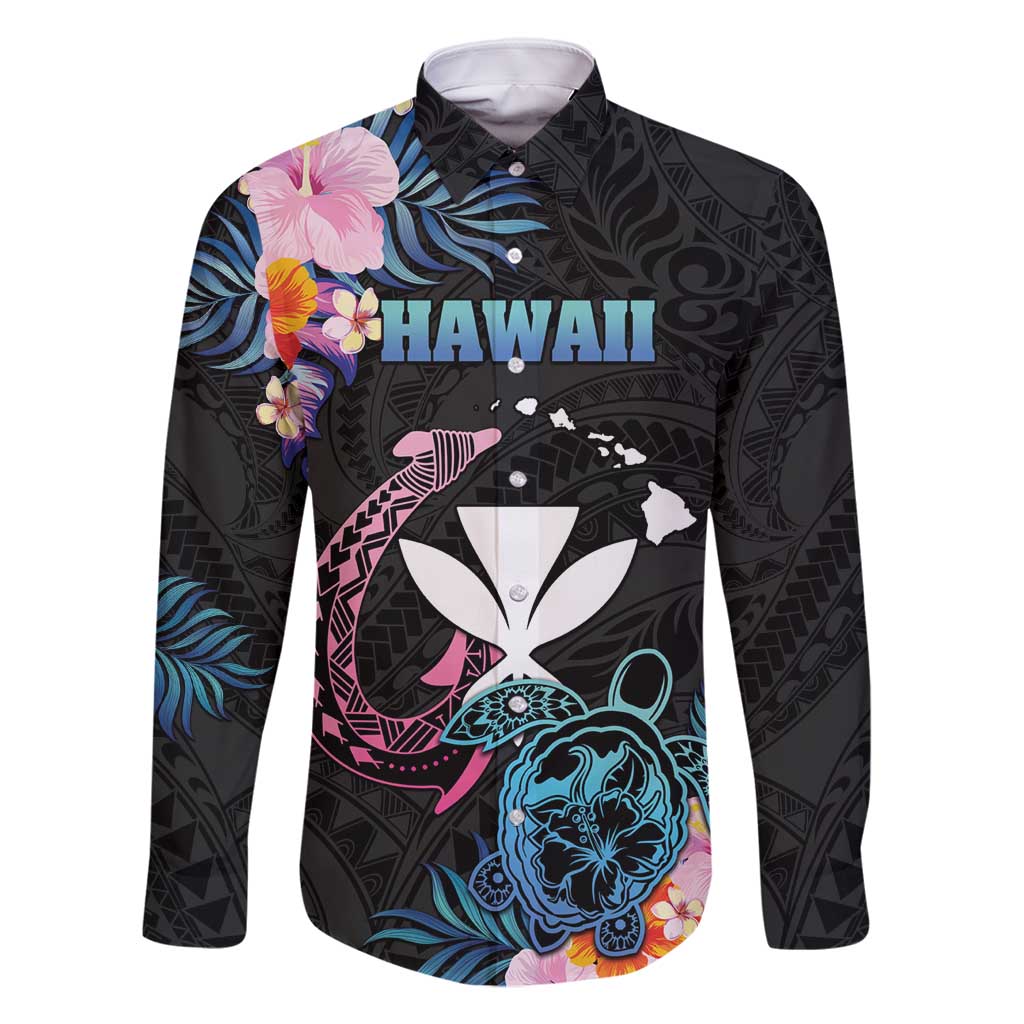 Personalised Hawaii Family Matching Mermaid Dress and Hawaiian Shirt Kanaka Maoli With Fish Hook