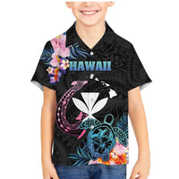 Personalised Hawaii Family Matching Mermaid Dress and Hawaiian Shirt Kanaka Maoli With Fish Hook