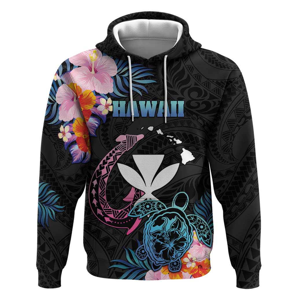 Personalised Hawaii Hoodie Kanaka Maoli With Fish Hook