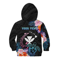 Personalised Hawaii Kid Hoodie Kanaka Maoli With Fish Hook