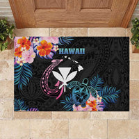 Hawaii Rubber Doormat Kanaka Maoli With Fish Hook
