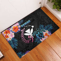 Hawaii Rubber Doormat Kanaka Maoli With Fish Hook